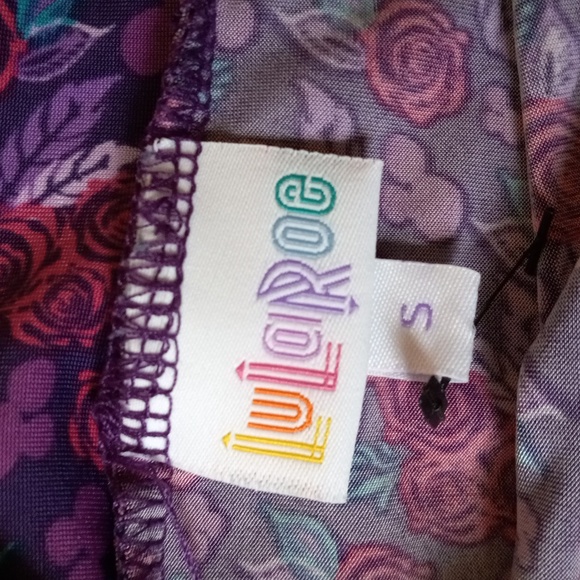 LuLaRoe Purple Floral Maxi Skirt - Picture 6 of 9